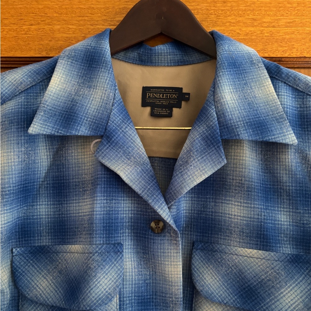 Blue medium Pendleton wool board shirt new